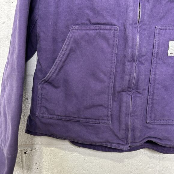Vintage Carhartt Sherpa-Lined Sierra Jacket “Grape” WJ022 - Picture 4 of 13